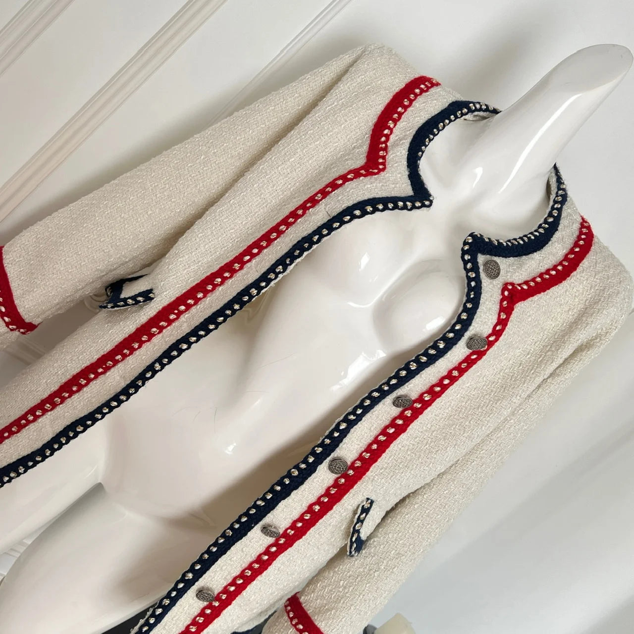 Retro Beige Patchwork Round Neck Woolen Coat Women Long Sleeve Thick Single Breasted Jacket 2024 Autumn Winter Casual Ladies Y2k