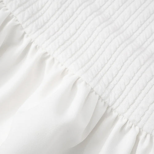 Load image into Gallery viewer, Off-shoulder Strapless Sexy Mini Dress For Women White Spaghetti Strap Sleeveless High Waist A-line Cake Dress Vestido
