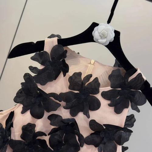 Load image into Gallery viewer, Hit Color Spliced Appliques Slimming Vests For Women O Neck Sleeveless Tunic Temperament Vest Female Fashion New
