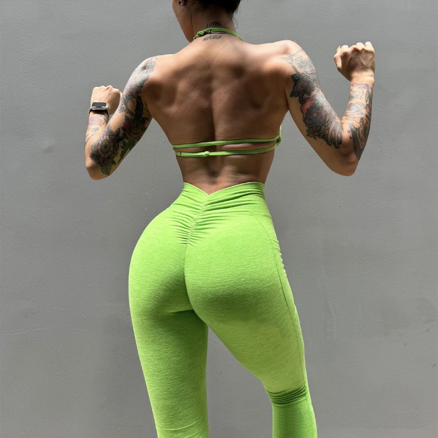 Yoga Pants Back V Butt Women High Waist Fitness Workout Tights Gym Push Up Running Scrunch Fitness Leggings Shorts Active Wear