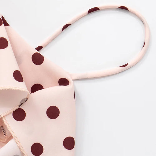 Load image into Gallery viewer, Rose Polka Dot Maxi Dress For Women Gown Spaghetti Strap Off-shoulder Sleeveless Backless Elegant Evening Club Dress
