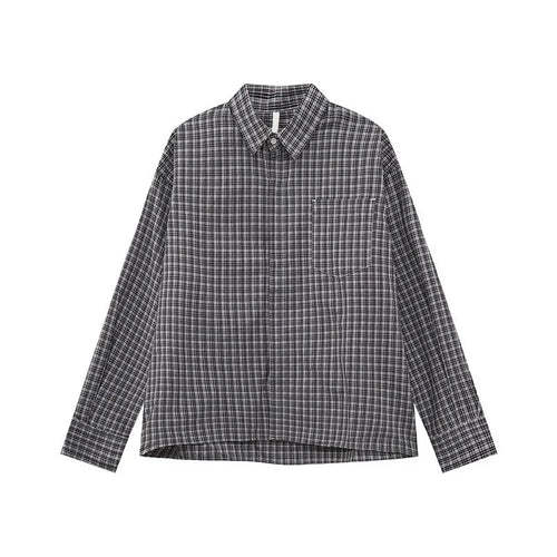 Load image into Gallery viewer, Plaid Men's Long Sleeve Shirts New Korean Design Lapel Casual Pocket Decoration Male Clothing Summer Fashion Tide 9W1591

