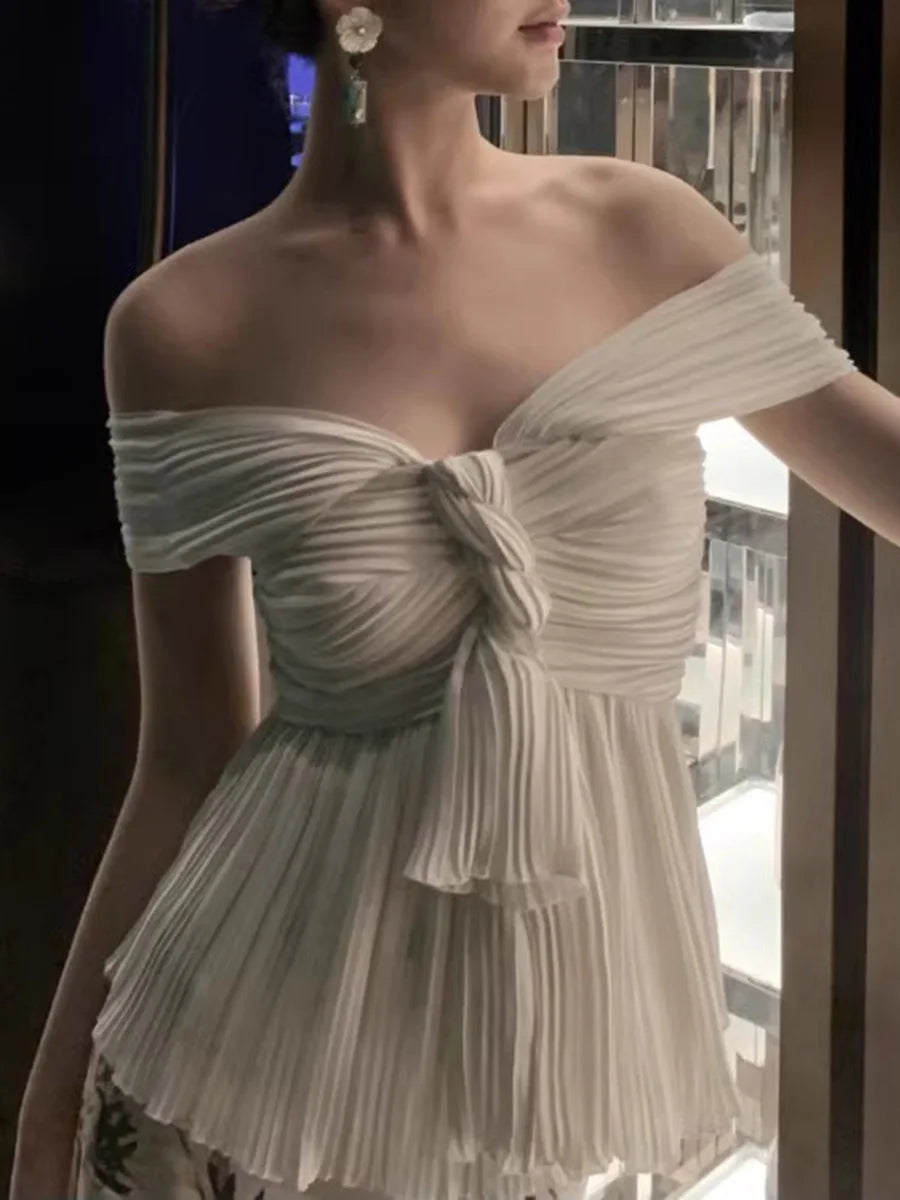 Solid Minimalist Spliced Folds Vest For Women V Neck Sleeveless Tunic Slimming Vests Female Fashion Style Clothes