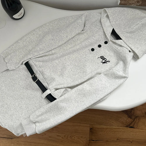 Load image into Gallery viewer, Autumn Beige Elegant Button Hoodie Sweatshirt Mini Dress Korean Fashion 2024 Women New Long Sleeve Vacation Slim Short Dress Y2k
