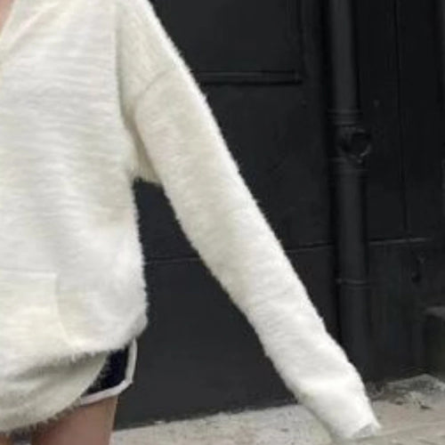 Load image into Gallery viewer, Streetwear Solid Grunge Zipper Hooded Sweaters 2025 Autumn Y2k Aesthetic Loose Casual Pullovers Women Oversized Harajuku Jumpers
