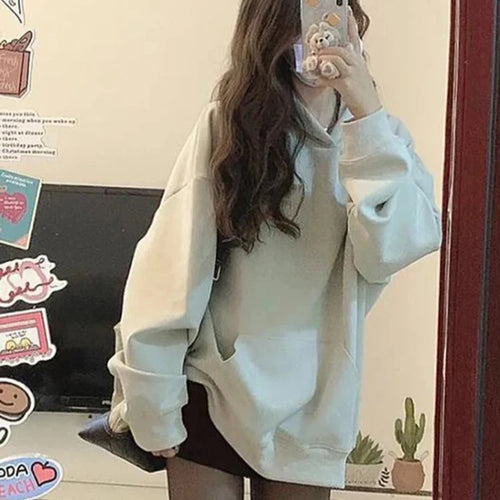 Load image into Gallery viewer, Apricot Ins Letter Printed Chic Hooded Loose Casual Female Hoodies Pure Color Fashion Office Ladies Autumn Women Hoodies
