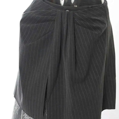 Load image into Gallery viewer, High Waist Gray Lace Striped Long Wide Leg Elegant Pants New Trousers Women Fashion Tide Spring Autumn 2025 1DH7476
