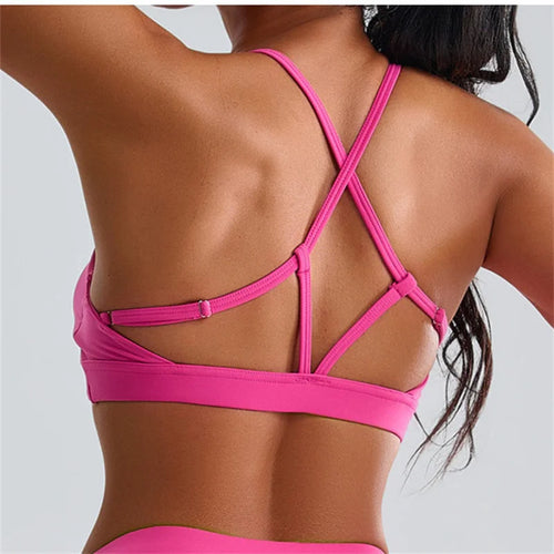 Load image into Gallery viewer, Yoga clothes Sports Bra Scrunch Push-up High Support Adjustable Thin Shoulder Strap Tank Women Fitness Top
