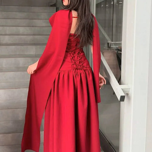Load image into Gallery viewer, Sexy Strapless Sleeveless Backless Ribbon Long Dress For Women&#39;s 2025 Spring/summer New Elegant Slim Party Evening Dress
