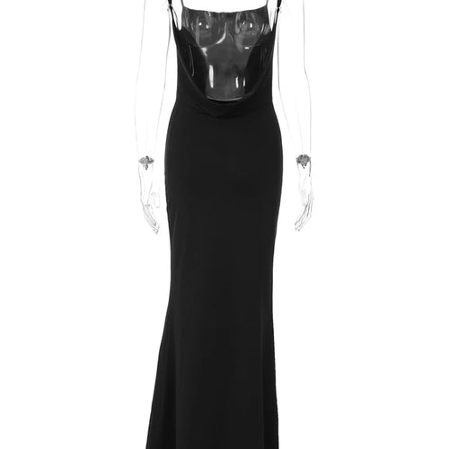 Load image into Gallery viewer, Spaghetti Strap Backless Sexy Maxi Dress Women Gown Summer New Fashion Solid High Waist Evening Beach Club Long Dress
