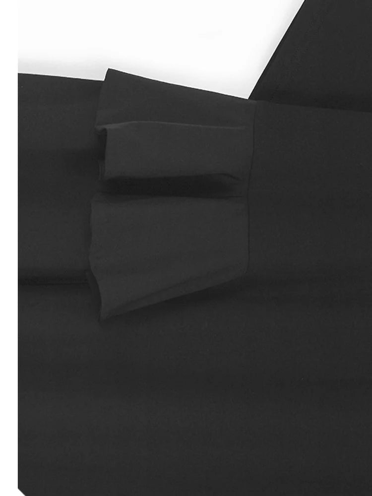 Women Khaki Ruffles Spliced Big Size Midi Dress New Round Neck Short Sleeve Fashion Tide Spring Summer 2025 1DJ1197