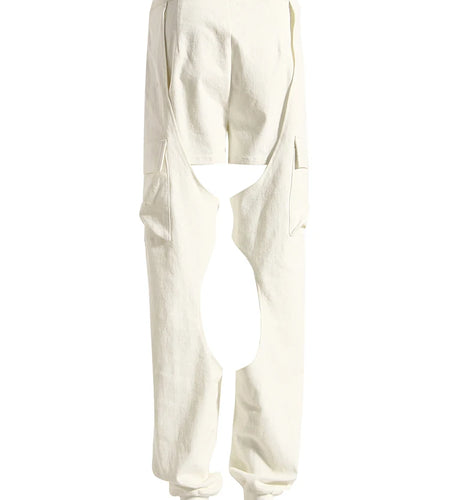 Patchwork Button Minimalist Jeans For Women High Waist Casual Loose Pencil Pants Female Fashion Style Clothing