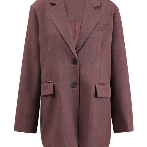 Load image into Gallery viewer, Women Red Brief Single Breasted Big Size Elegant Blazer New Lapel Long Sleeve Jacket Fashion Spring Autumn 2025 CPG1297
