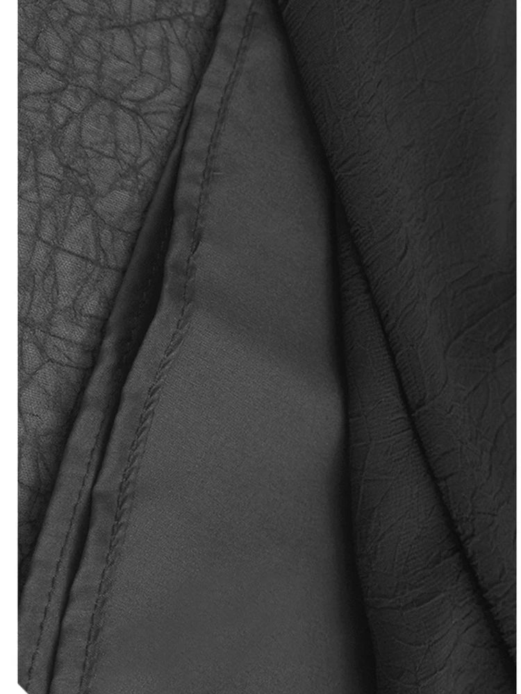 Women Black Flower Pearl Big Size Elegant Lace Midi Dress New V-Neck Short Sleeve Fashion Tide Spring Summer 2025 1DJ1419