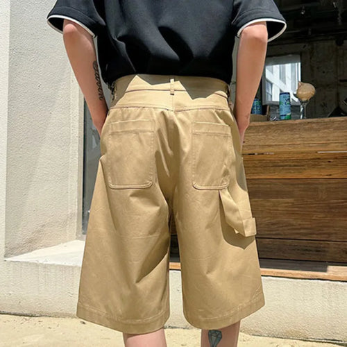 Load image into Gallery viewer, Men&#39;s Shorts Summer Korean Style New Fashion Male Loose Cotton Overalls Stylish Fold Design Male Casual Pants 9C5846
