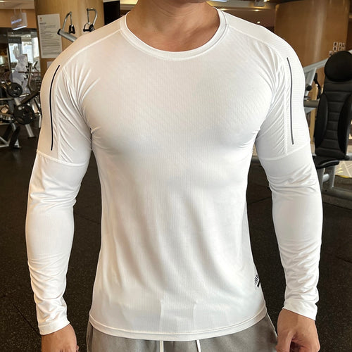 Load image into Gallery viewer, High Quality Running Shirt Tops Clothing Men Gym Sport Tshirt Quick Dry Compression Swearshirt Gym Fitness Breathable Sportswear
