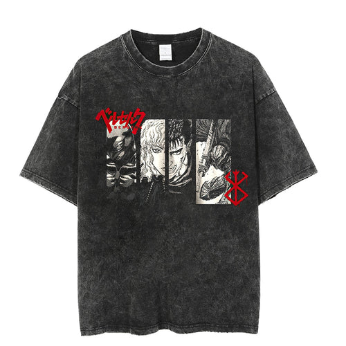 Load image into Gallery viewer, Vintage Washed Tshirts Anime T Shirt Harajuku Oversize Tee Cotton fashion Streetwear unisex top 15v1
