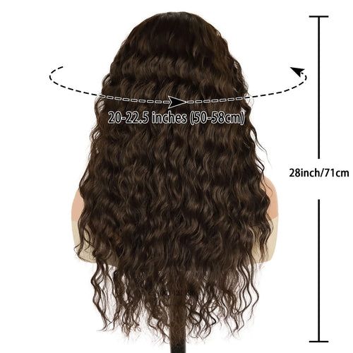 Load image into Gallery viewer, Brown Long Wig Synthetic Hair Casual Wig with Free Part Hairline Fluffy 28 Inch Big Volume Costume Wigs for Women Heat Resistant
