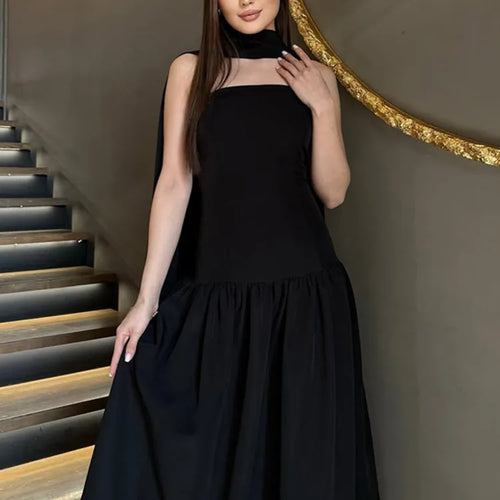 Load image into Gallery viewer, Sexy Strapless Sleeveless Backless Ribbon Long Dress For Women&#39;s 2025 Spring/summer New Elegant Slim Party Evening Dress
