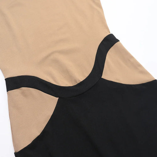 Load image into Gallery viewer, Patchwork Sleeveless Sexy Maxi Dress For Women Fashion Color Contrast Bodycon Elegant Evening Club Sexy Long Dress
