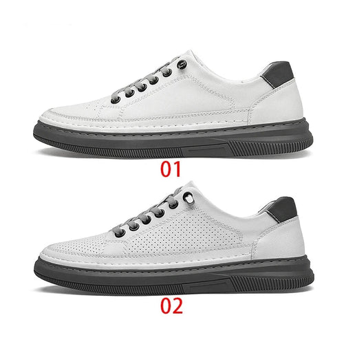 Load image into Gallery viewer, Fashion Men Casual Shoes Lightweight Driving Shoes Genuine Leather Breathable Men&#39;s Flats Shoes Walking For Men
