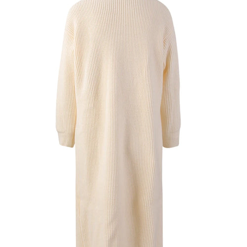 Load image into Gallery viewer, Women Orange Knitting Long Slit Big Size Dress New Turtleneck Long Sleeve Loose Fit Fashion Spring Autumn 2025 1DE5886
