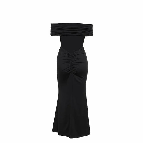 Load image into Gallery viewer, Strapless Backless Sexy Maxi Dress For Women Black Solid Off-shoulder Sleeveless Bodycon Club Party Long Dress Elegant
