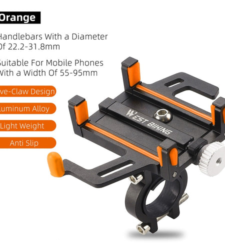 Phone Holder Motorcycle Electric Scooter Cellphone Stand Aluminum Alloy CNC Smart Phone Bracket Bicycle Accessories