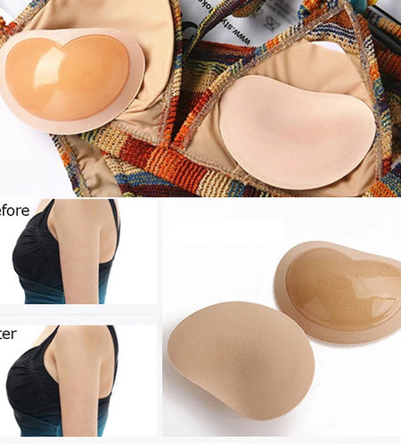 Breathable Sponge Bikini Chest Pads 2024 Push Up Padded Bikinis Swimsuit Women Swimwear Women Nylon Thicker Bra Pad
