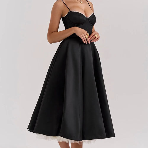 Load image into Gallery viewer, Elegant A-line Backless Sexy Midi Dress For Women Fashion Spaghetti Strap Sleeveless Loose Club Party Sexy Dress New
