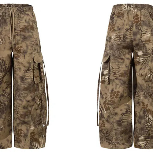 Load image into Gallery viewer, Vintage Cargo Pants Streetwear Military Tactical Pockets Jogger Pants Hip Hop Casual Loose Fit Elastic Waist High Waist Trousers
