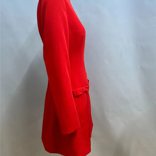 Load image into Gallery viewer, Double Bow Long Sleeve Sexy Mini Dress For Women Autumn Winter New Solid High Waist Bodycon Club Party Dress Elegant
