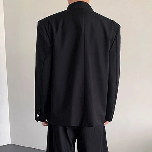 Load image into Gallery viewer, Men&#39;s Blazers New Chinese Stylish Stand Collar Style Metal Buckle Shoulder Male Shoulder Pad Clothing Spring 2025 9W1382
