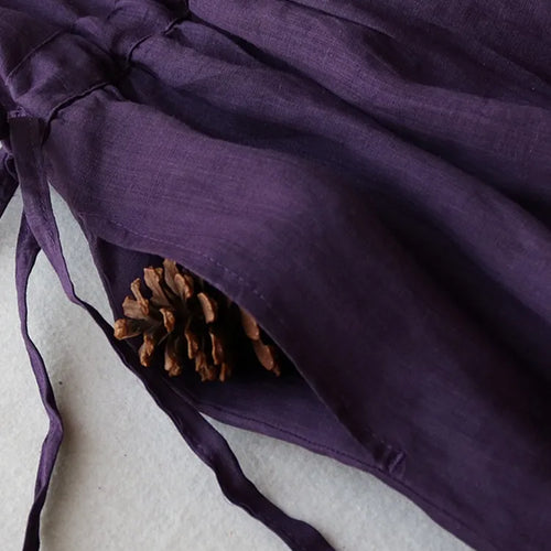 Load image into Gallery viewer, Summer Elegant Dress Women Casual Medium Long Simple Style Vintage Dresses Female Draw String Sash Loose Shirt Dress Elegant
