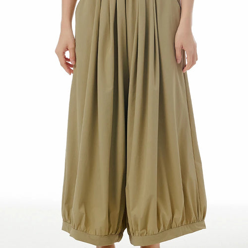 Load image into Gallery viewer, High Elastic Waist Khaki Pleated Brief Long Wide Leg Pants New Trousers Women Fashion Tide Spring Autumn 2025 1DJ0881
