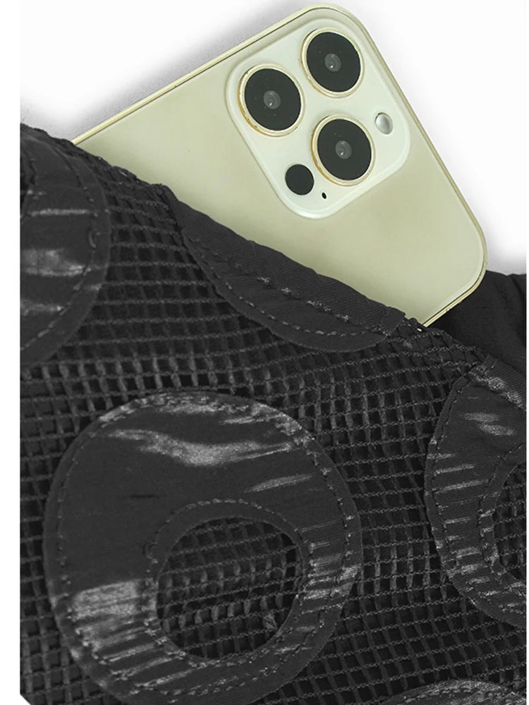 Black Dot T-shirt Hollow Out Skirt Two Pieces Suit New Round Neck Short Sleeve Women Fashion Spring Summer 2025 1DJ1100