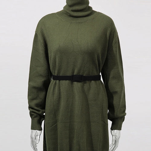 Load image into Gallery viewer, Solid Loose Minimalist Knit Sweaters for Women High Neck Long Sleeves Temperament Sweater Female Fashion Clothes New
