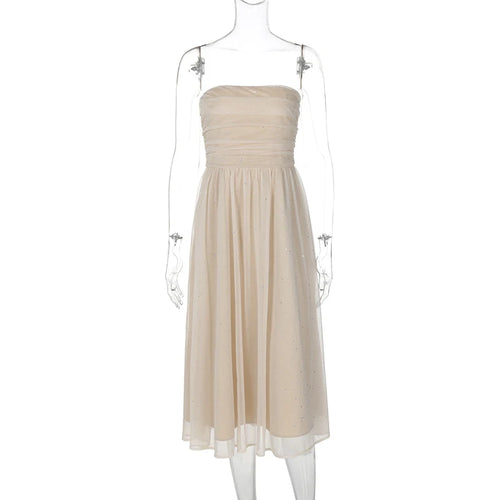 Load image into Gallery viewer, Off-shoulder Backless Bow Sexy Maxi Dress For Women Strapless Sleeveless A-line Loose Pleated Sexy Long Dress Clubwear
