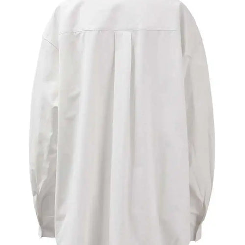 Load image into Gallery viewer, Women Blue Button Shaped Big Size Casual Blouse New Lapel Long Sleeve Shirt Fashion Tide Spring Autumn 2025 CPG1455
