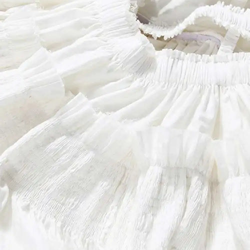 Load image into Gallery viewer, Women White Sling Backless Pleated Shrink Waist Slim Vintage Dress New Square Collar Fashion Spring Autumn 2025 JF54801
