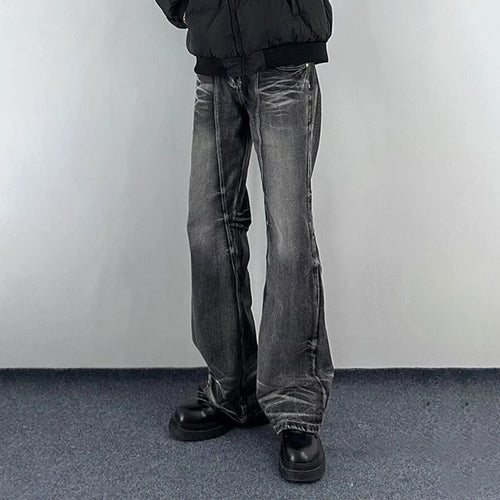 Load image into Gallery viewer, Hip Hop Men's Wear Denim Pant Boot Cut New Trendy Wide Leg Jeans Summer Personalized Bottoms 2025 American Tide 9W1423
