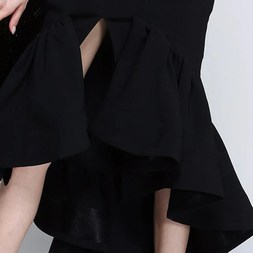 Load image into Gallery viewer, Spring Temperament Irregular Ruffles Midi Skirts Female Wild Sexy Ladies Party Mermaid Skirt For Women Fashion Clothing
