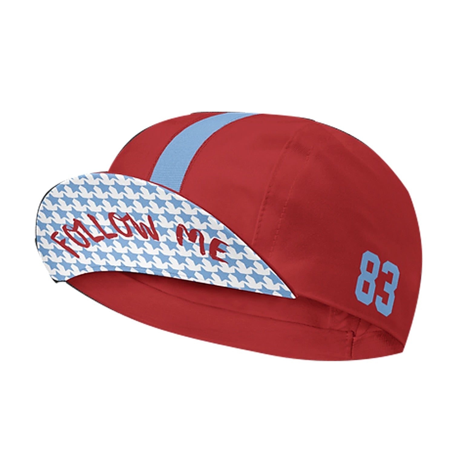 Individuality Follow Me No. 83 Red Polyester Cycling Caps Top Quick Dry Bike Hat Absorb Sweat Breathable Unisex
