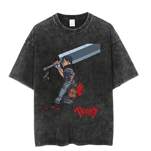 Load image into Gallery viewer, Vintage Washed Tshirts Anime T Shirt Harajuku Oversize Tee Cotton fashion Streetwear unisex top 8v2
