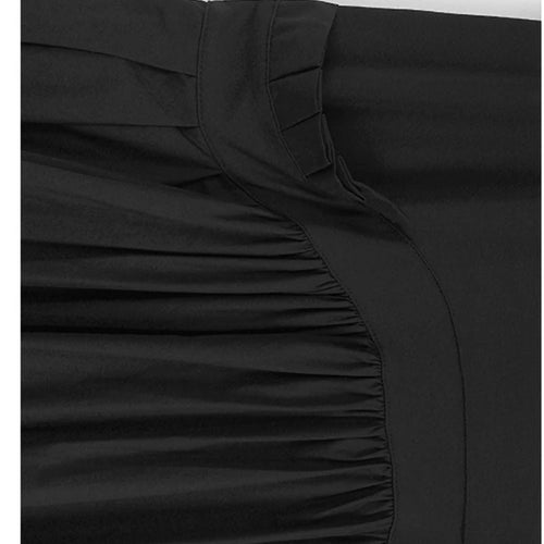 Load image into Gallery viewer, Women Blue Ruffles Spliced Pocket Big Size Midi Dress New Round Neck Short Sleeve Fashion Tide Spring Summer 2025 1DJ1325
