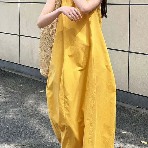 Load image into Gallery viewer, Women Blue With Bag Brief Elegant Long Vest Dress New Round Neck Sleeveless Fashion Tide Spring Autumn 2025 1DJ1112
