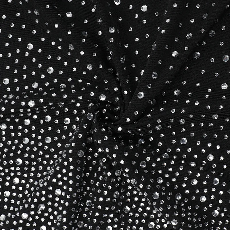 Glitter Spaghetti Strap Sexy Maxi Dress For Women Black Sparkle Off-shoulder Backless Bodycon Club Party Long Dress