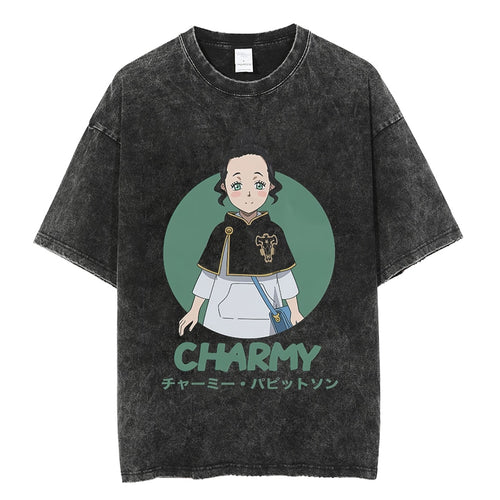 Load image into Gallery viewer, Vintage Washed Tshirts Anime T Shirt Harajuku Oversize Tee Cotton fashion Streetwear unisex top v1
