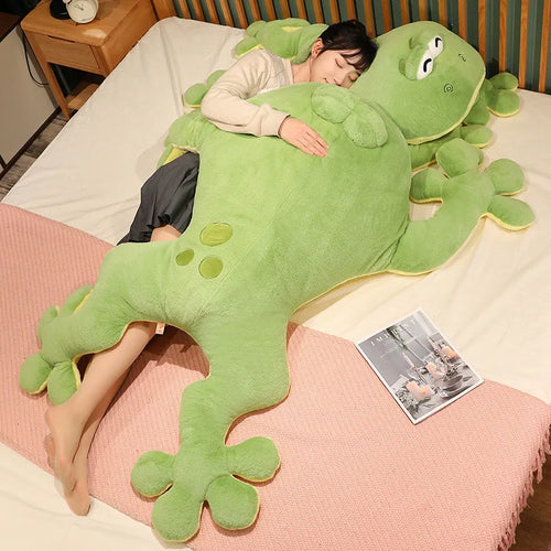 Load image into Gallery viewer, 60/80/100CM Lovely Giant Frog Plush Toys Funny Frog Mat Stuffed Soft Animal Pillow Cushion Creative Home Decoration Gift
