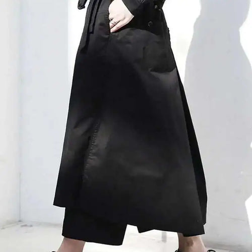 Load image into Gallery viewer, High Elastic Waist Black Irregular Bandage Wide Leg Pants New Loose Fit Trousers Women Fashion Spring Autumn 2025 JI0840
